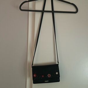 Kate Spade Floral Embellished Black Crossbody Bag